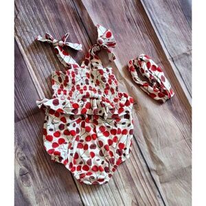 Jessica Simpson cherry covered romper